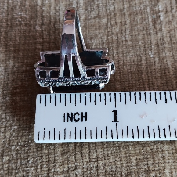 925 Silver Purple Crystal Ring - Picture 12 of 16